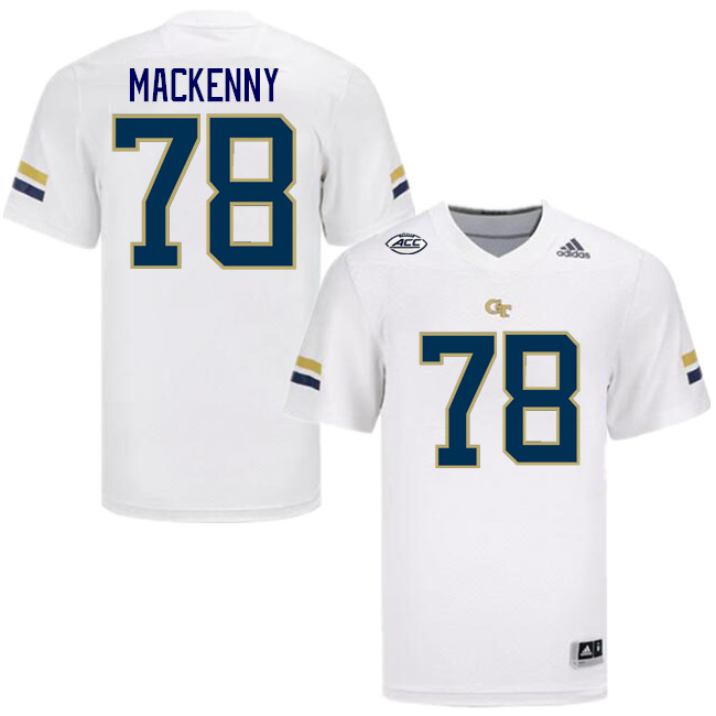 Men-Youth #78 Ethan Mackenny Georgia Tech Yellow Jackets 2023 College Football Jerseys Stitched-Whit